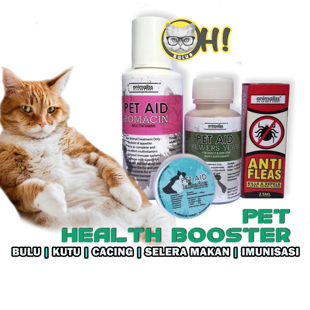 (ALL IN) Cat Health Booster (Deworm, Brewer yeast, Hama, Ear mite