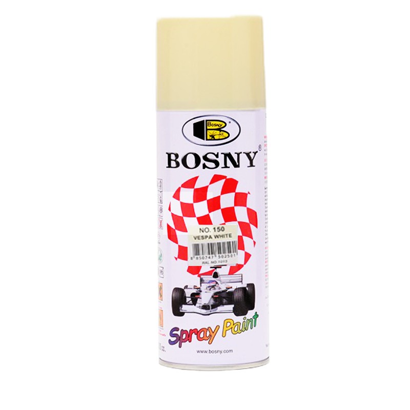 Bosny 100 Acrylic Spray Paint Vespa White No. 150 •OSOS• Shopee