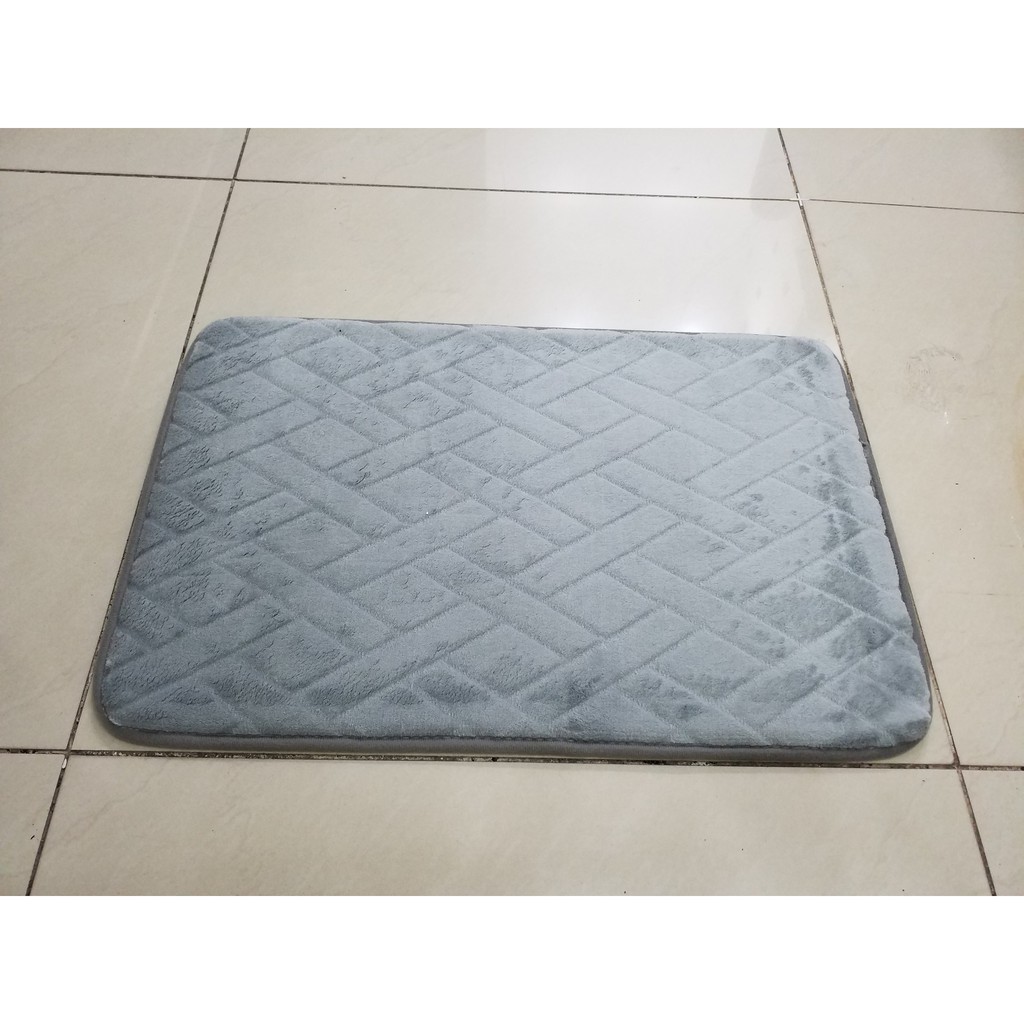 Soft Velvet Rough Door & Bath Mat Water Absorbent Bathroom Rug (40x60