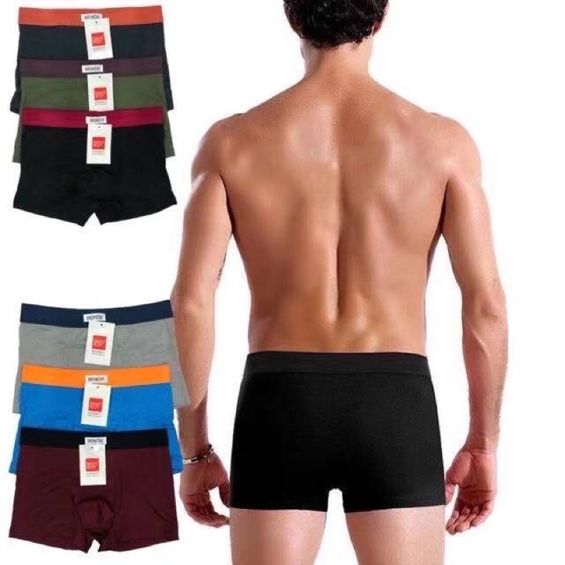12Pcs COD Bench Body Briefs Men's Boxer Fashion 100Cotton Shopee