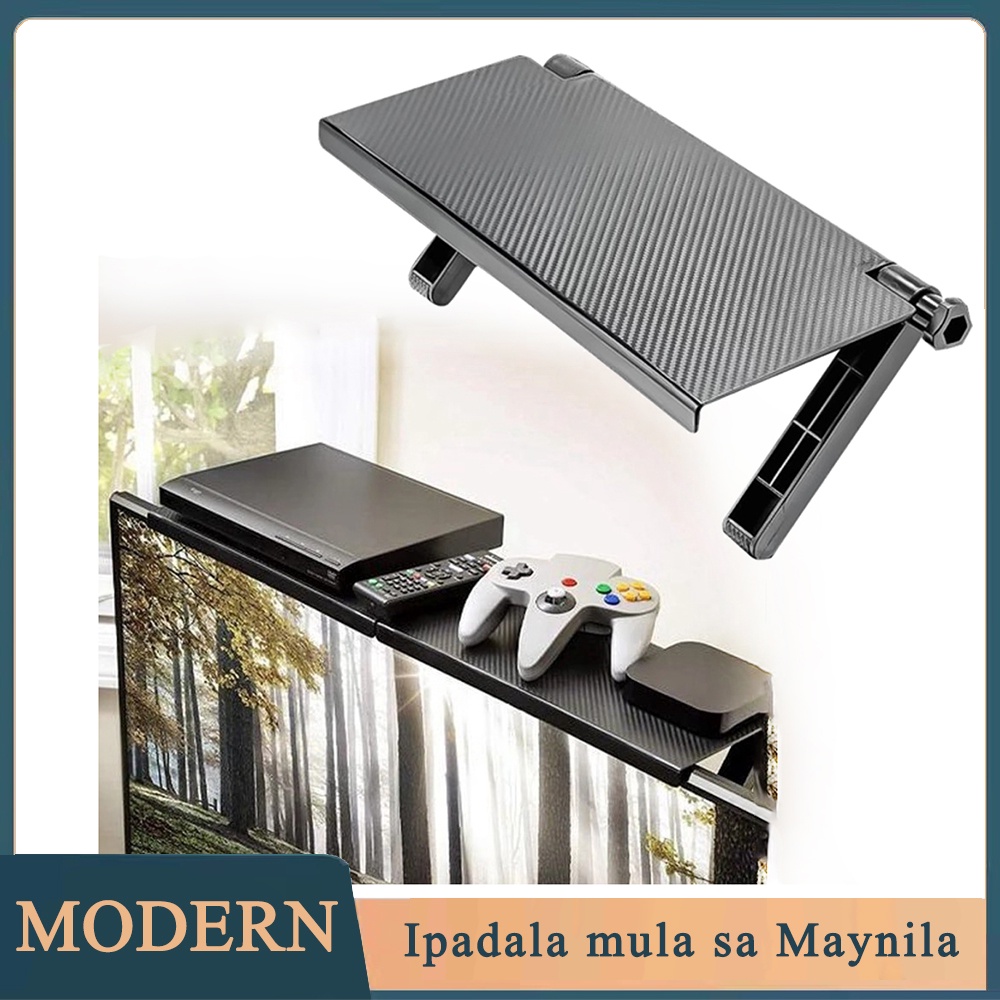 Adjustable TV Screen Top Storage Shelf Rack Holder Computer Monitor