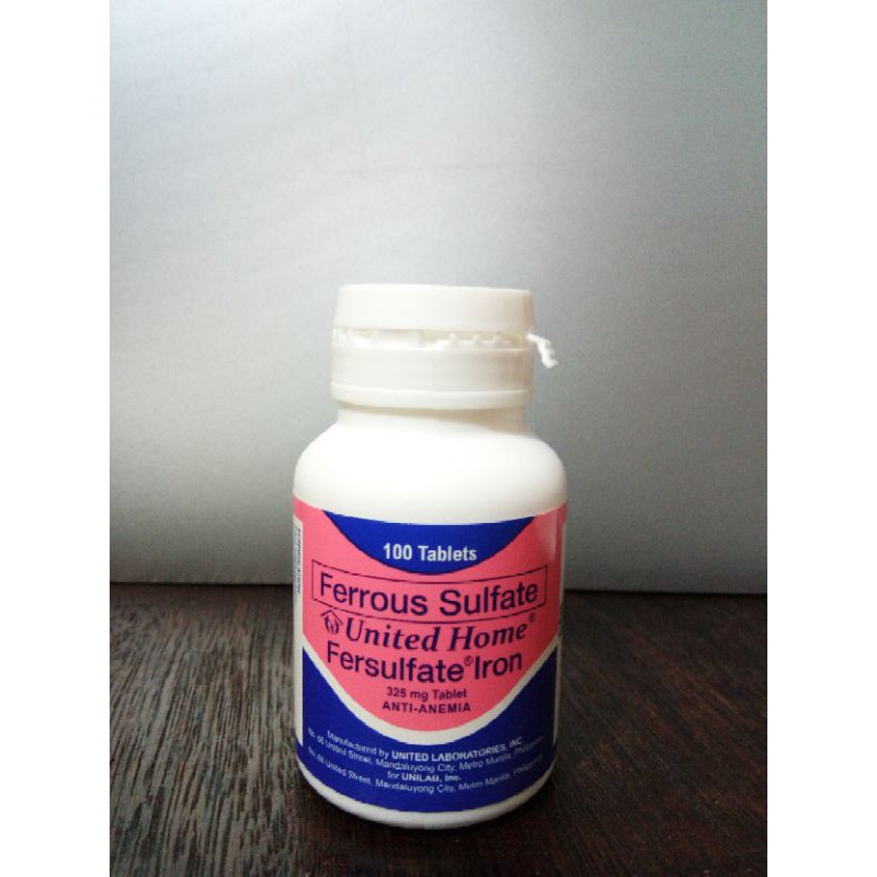 United Home Ferrous Sulfate 1 Bottle 325 mg Shopee Philippines