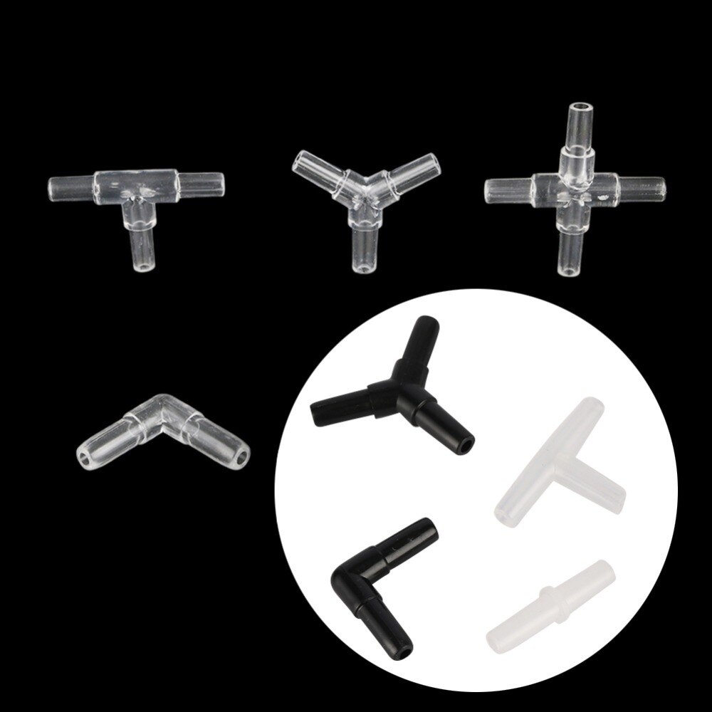 10 Pcs Joint Garden Irrigation System 5mm Water Connectors Tee/Straight