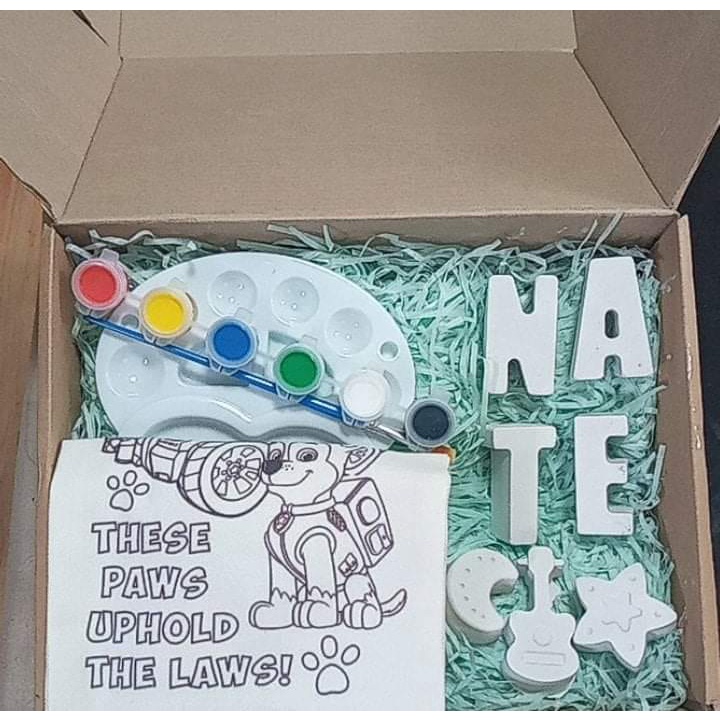 Personalized Plaster Painting Gift set (with canvas bag) Shopee