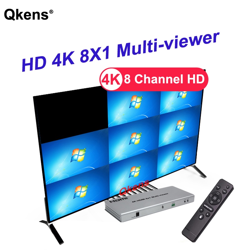 4k 8x1 HDMI Multiviewer 1080p 4x1 Quad Screen Multiviewer Splitter