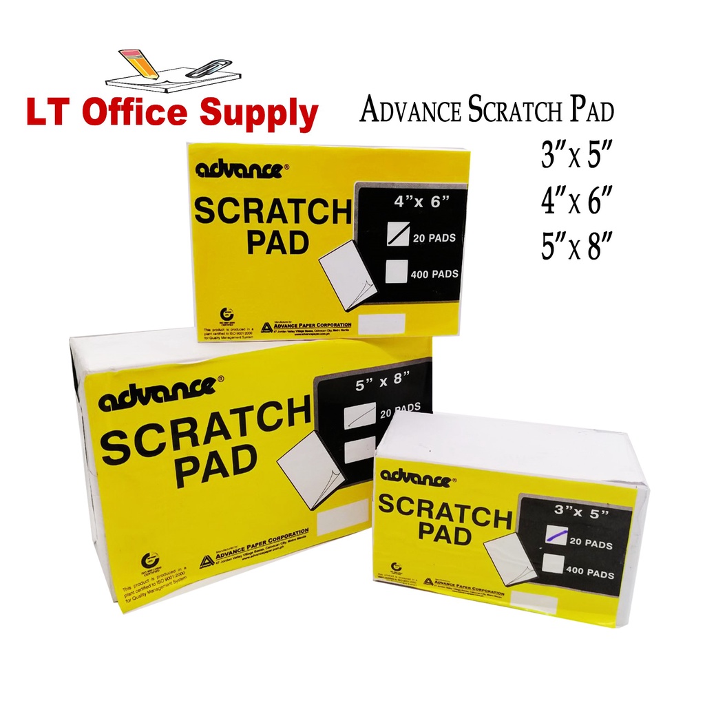 10 Pads Advance Scratch Pad notepad Shopee Philippines