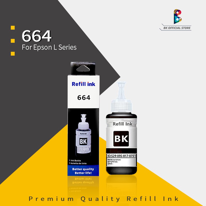 664 Refill ink Epson Black Ink Refill 70ml For Epson L120 L110 L310