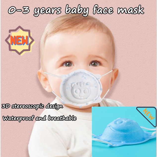 【Ready Stock】 5pcs 016 mouths infant face mask 3D stereoscopic cartoon