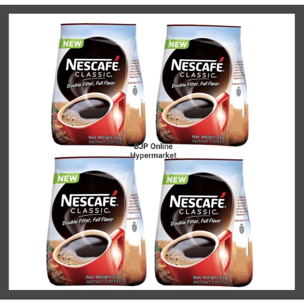 NESCAFE CLASSIC BUNDLE OF 4 25 GRAMS DOUBLE FILTER FULL FLAVOR