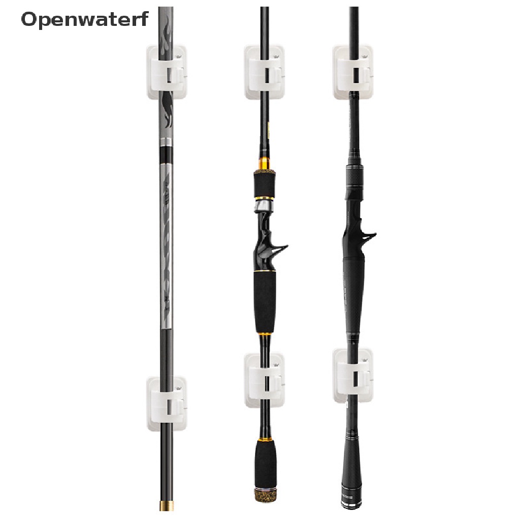 Openwaterf Wall Mounted Fishing Rod Racks Storage Clips Clamps Holder