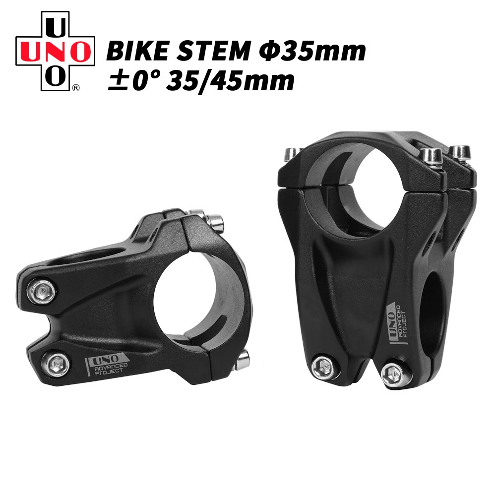 NO MTB Stem 35mm Clamp 0 Degree Bicycle Stem 35/45mm Short Bar Riser