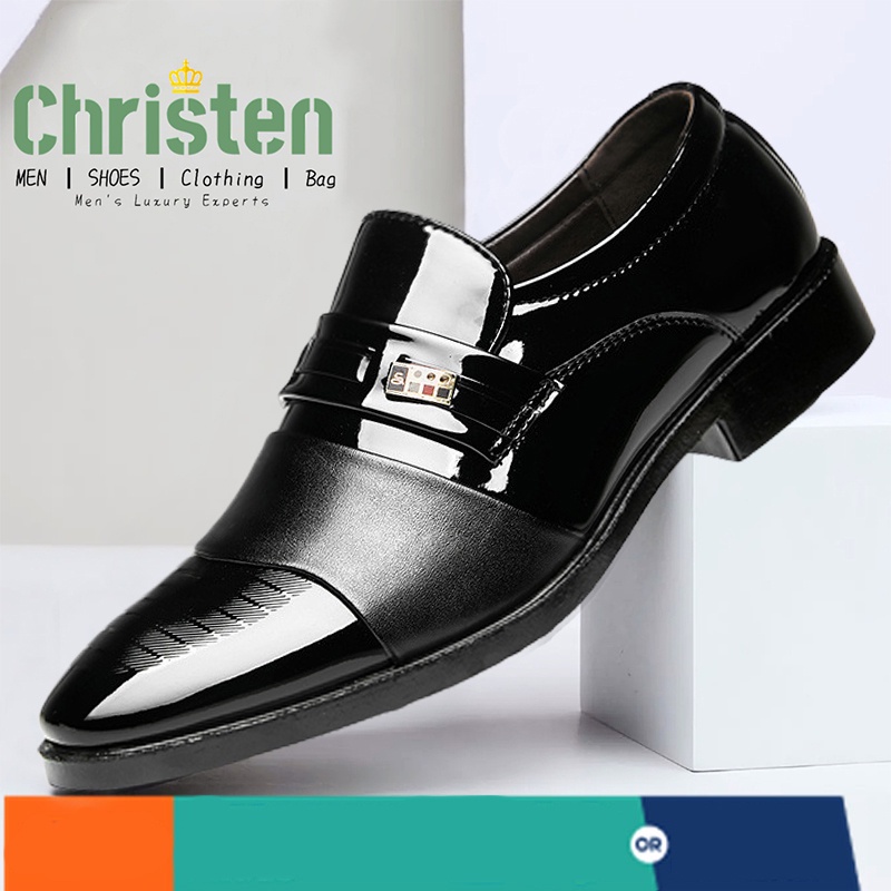 CHRISTEN Leather Shoes Men's Leather Breathable Business Suit Men's