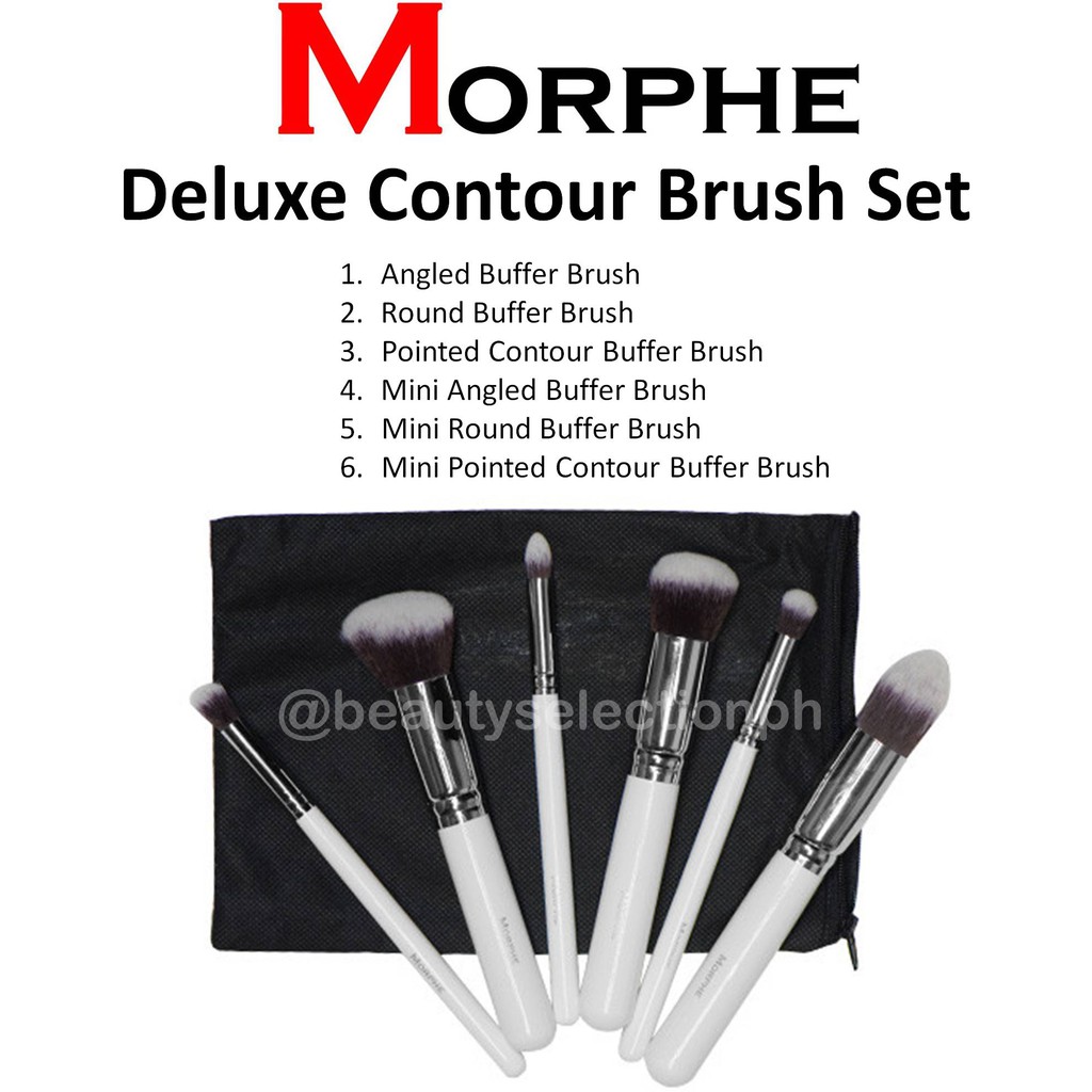Morphe 6Piece Deluxe Contour Brush Set Shopee Philippines