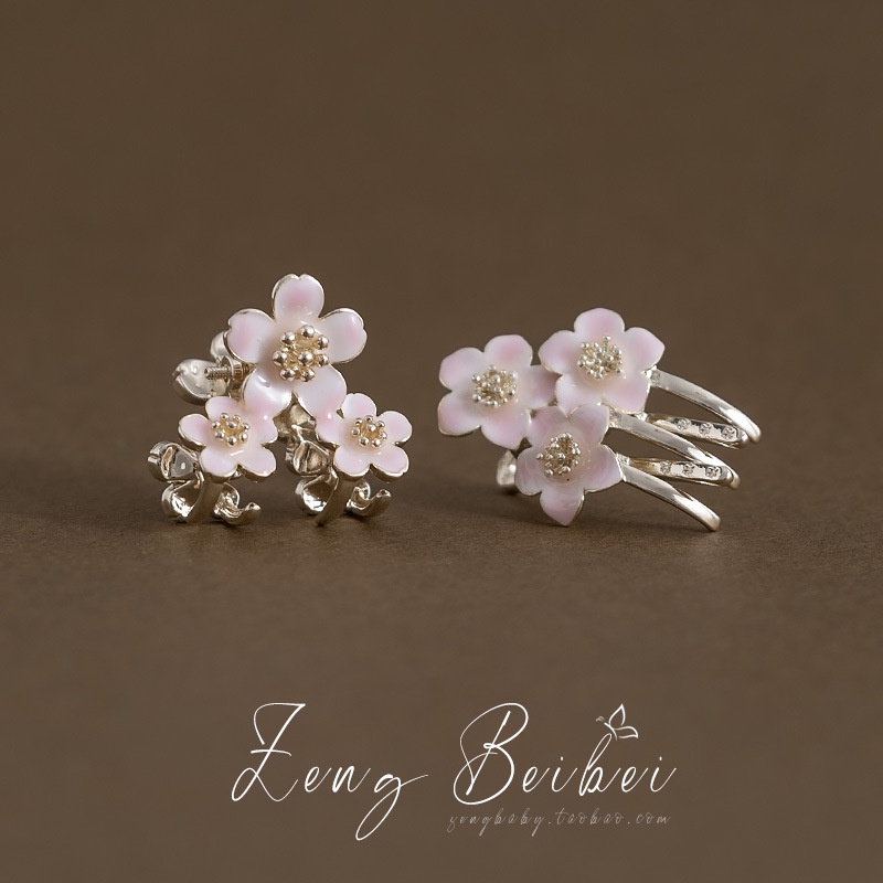 Cherry Blossom Hairpin Flower Broken Hair Clip Fairy Side Mini Small