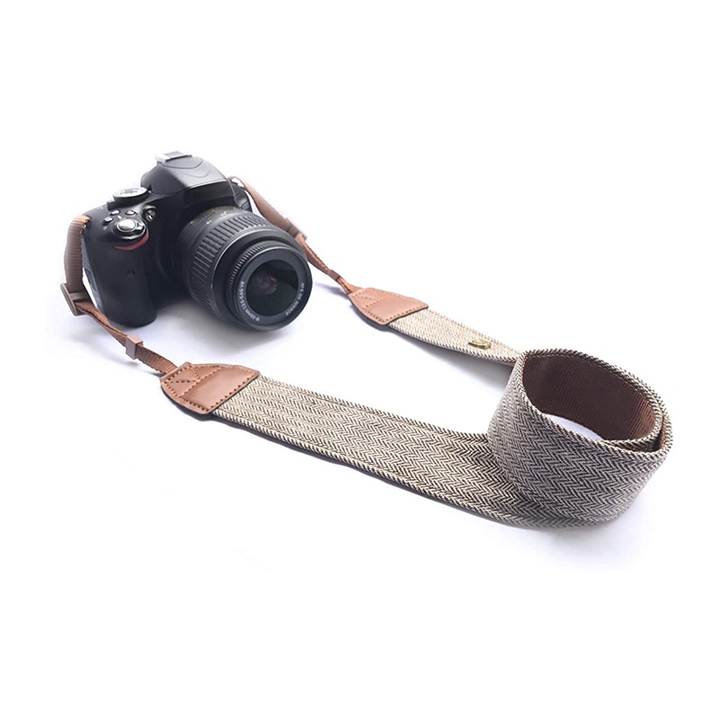 Universal Adjustable Camera Shoulder Neck Strap Cotton Leather Belt For