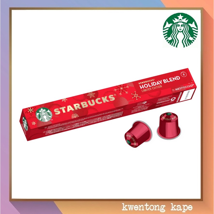STARBUCKS NESPRESSO HOLIDAY BLEND COFFEE PODS STARBUCKS NESPRESSO