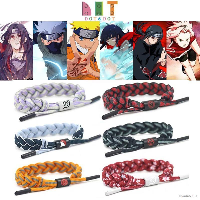 ☞Naruto Vintage anime Bracelet Men Fashion Braided Handmade anime