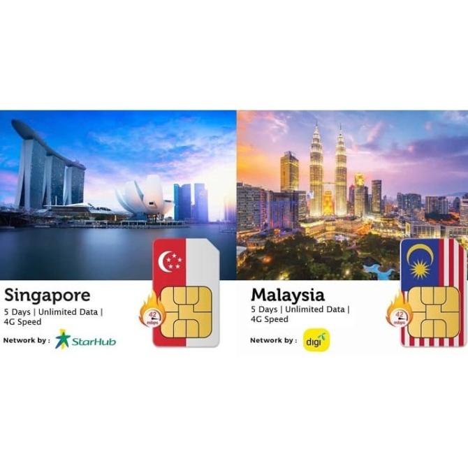 wNF9 Sim CARD SINGAPORE & MALAYSIA 5 Days Shopee Philippines