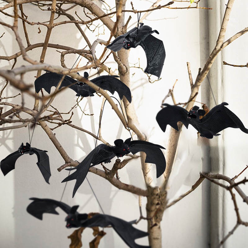 Lifelike Fake Bat Halloween Decorations Haunted House Horror Props