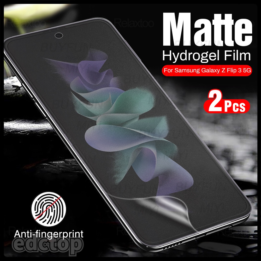 2pcs matte hydrogel film for samsung galaxy zflip3 z flip3 flip 3 zflip