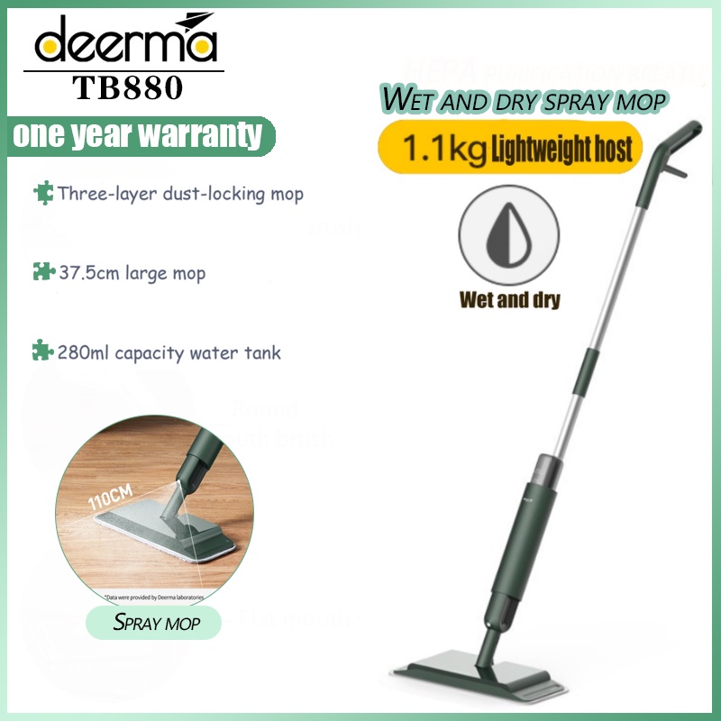 Deerma Mop Spraying Mop TB880 Wet Dry Multifunction Spray Mopping For