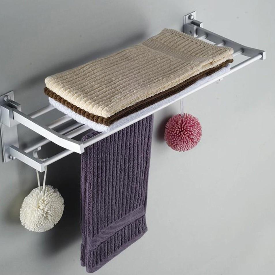 The Latest Bathroom Towel Rack Versatile Wall Shelf Stainless Towel