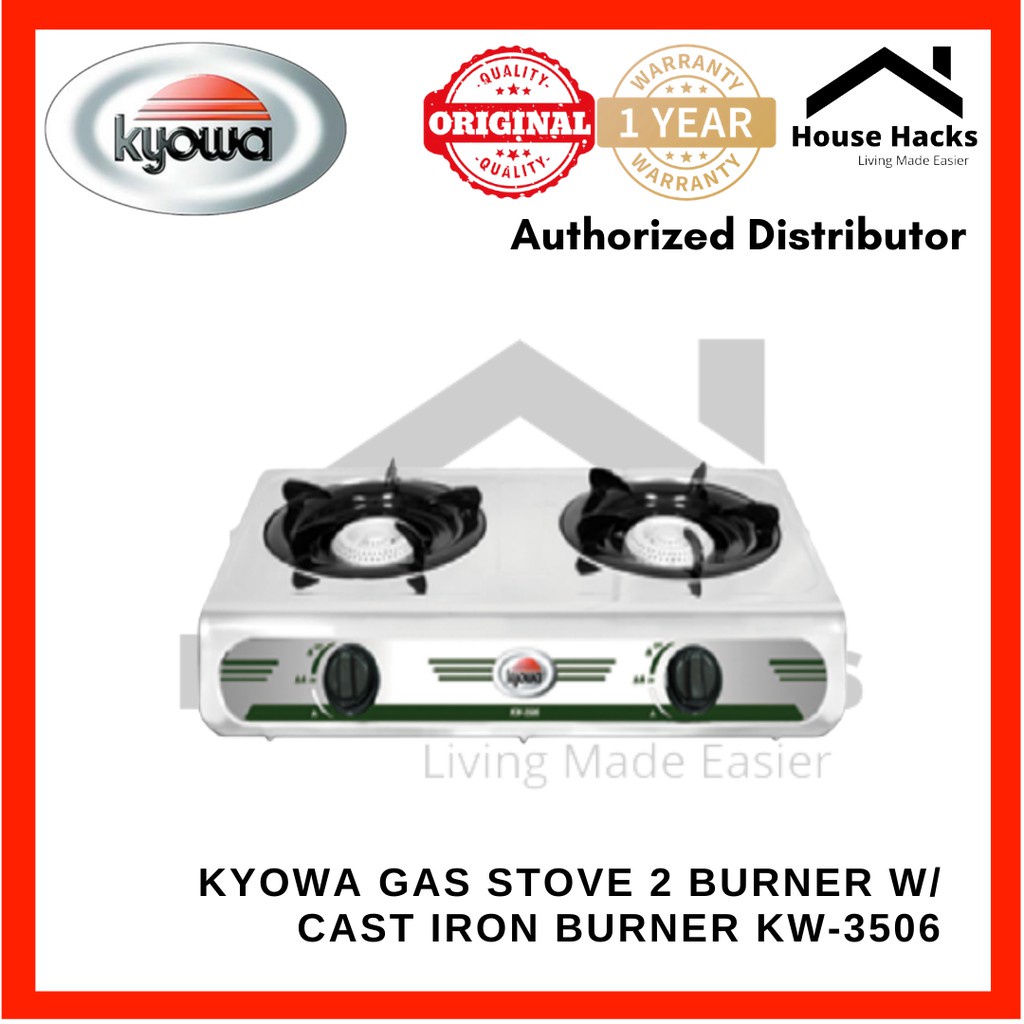 Kyowa Gas Stove 2 Burner W/ Cast Iron Burner KW3506 (House Hacks) Shopee Philippines