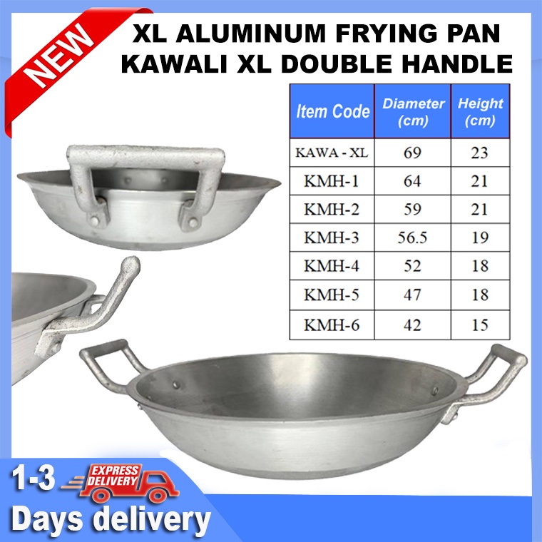 KAWALI / CAWALI BIG SIZE MAKAPAL MALAKI ALUMINUM FRYING PAN KAWA