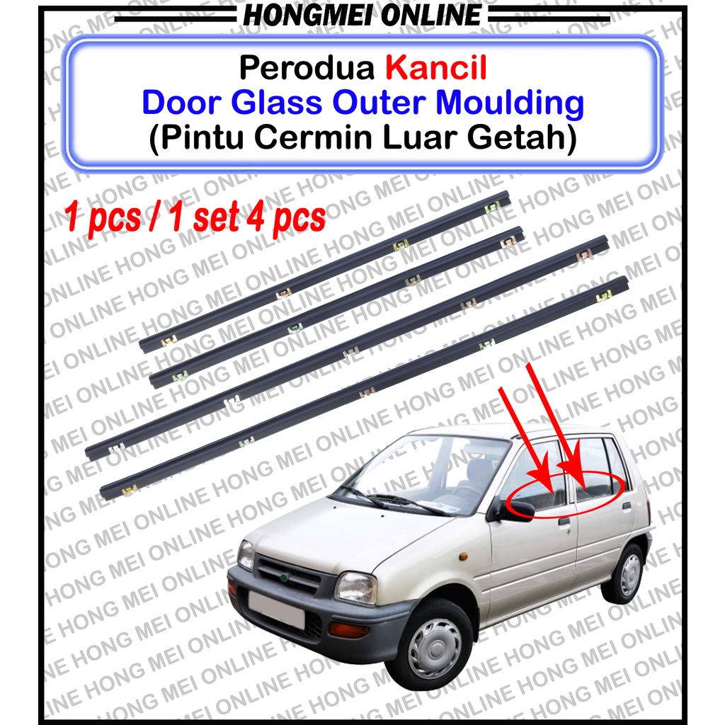 Perodua KANCIL DOOR GLASS OUTER Molding (Rubber OUTER Mirror DOOR