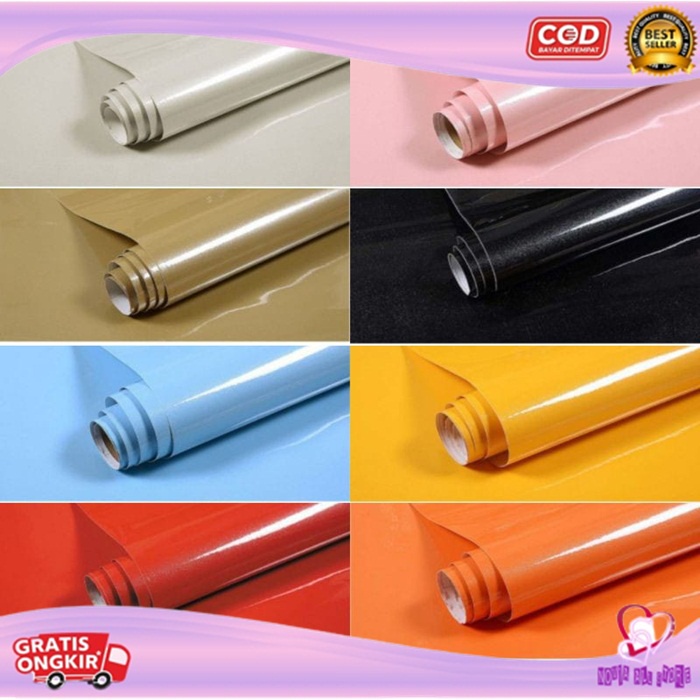 Plain Glossy Wallpaper Water Resistant Hot & Oil Super Premium Metallic