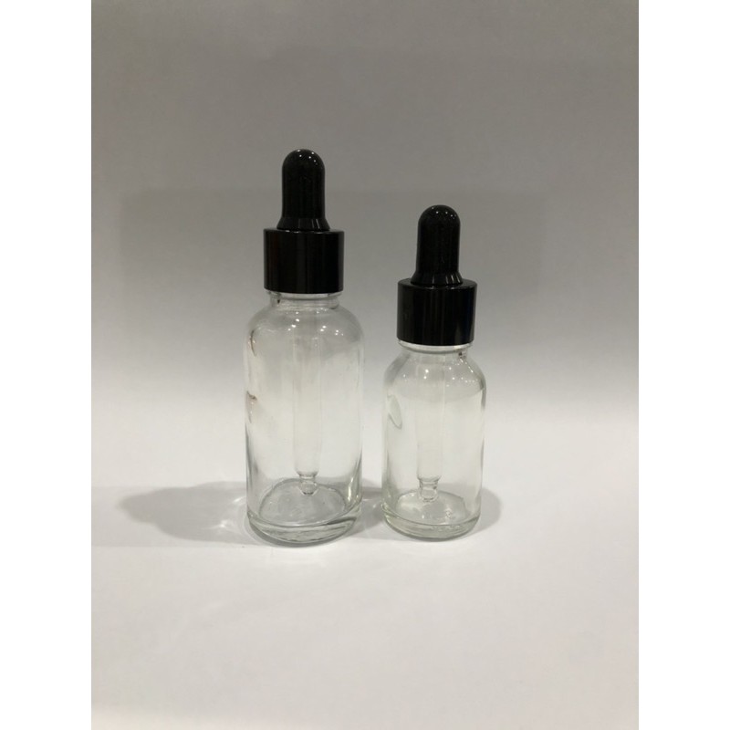 10ml 15ml clear dropper serum bottle in black aluminum cap Shopee