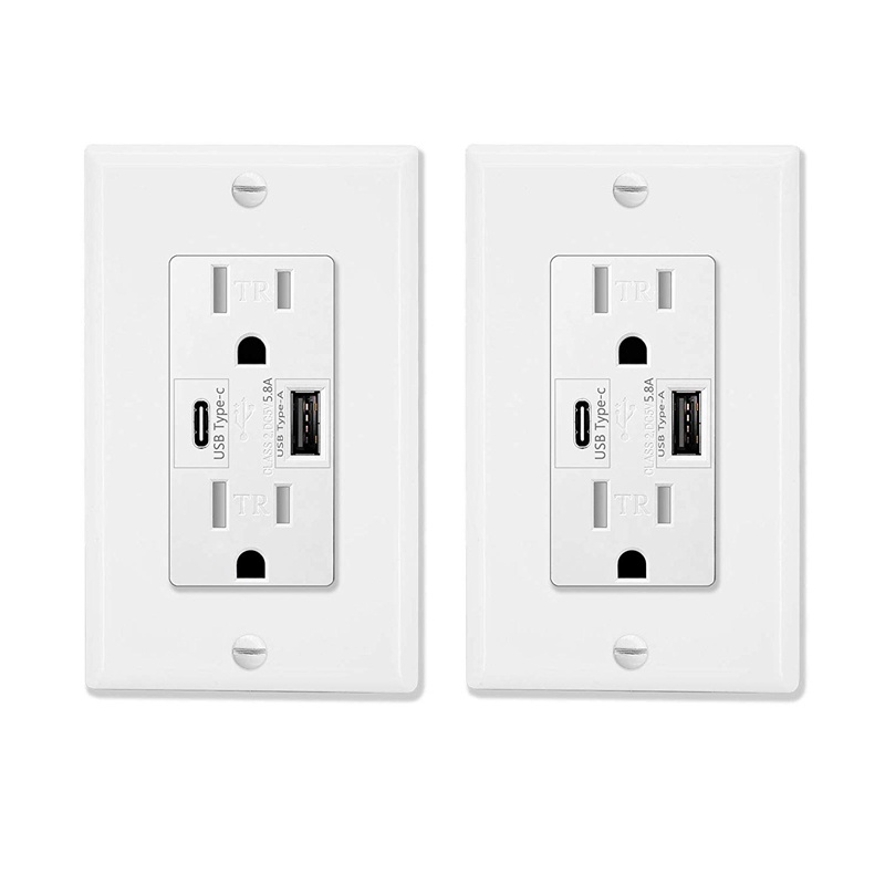 Ninhao Electrical Multi Wall Socket Power Supply USB w/ Type C Surface