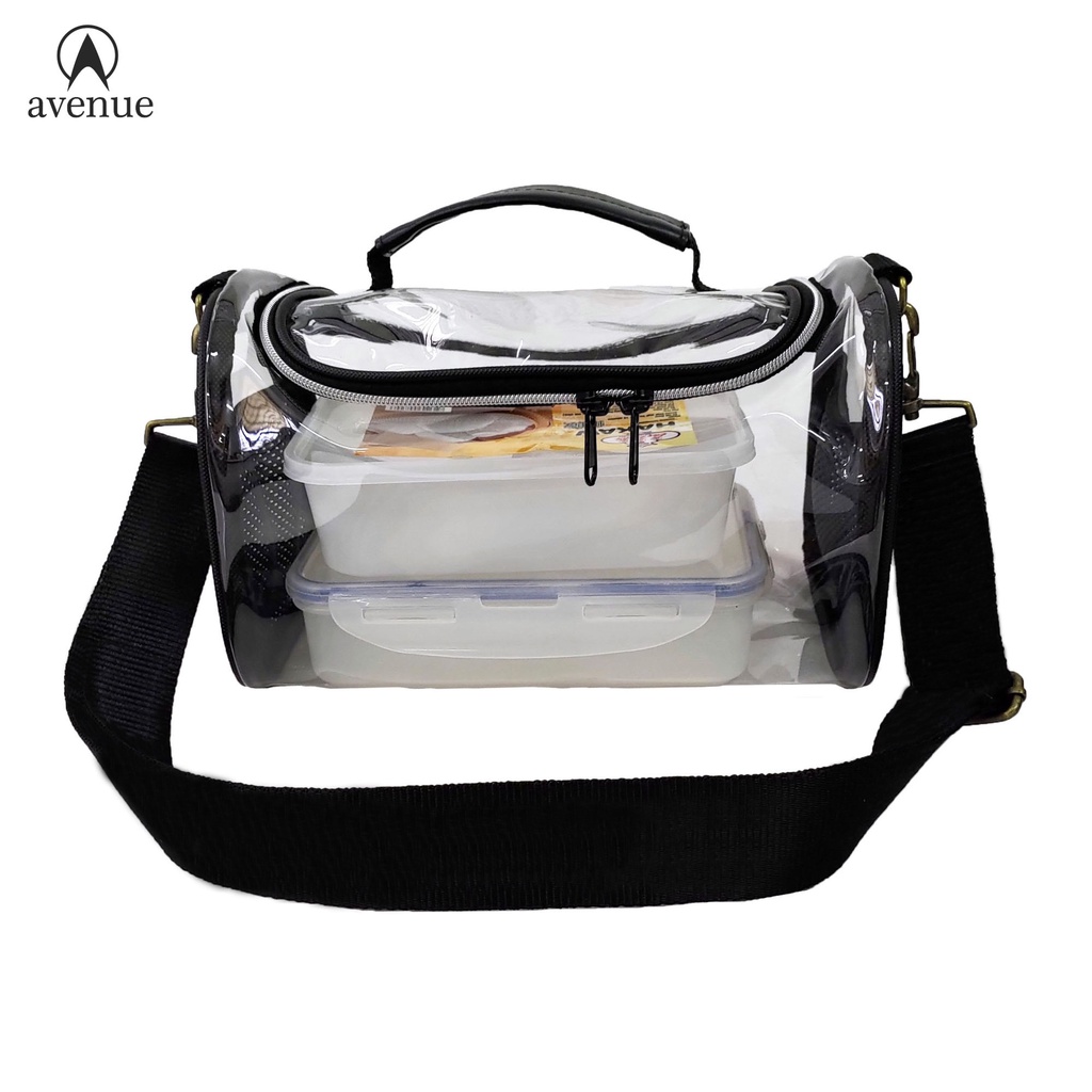 Avenue 409 Transparent PVC Sling Lunch Bag Shoulder Bag Bag Thick Plastic Bag Shopee Philippines