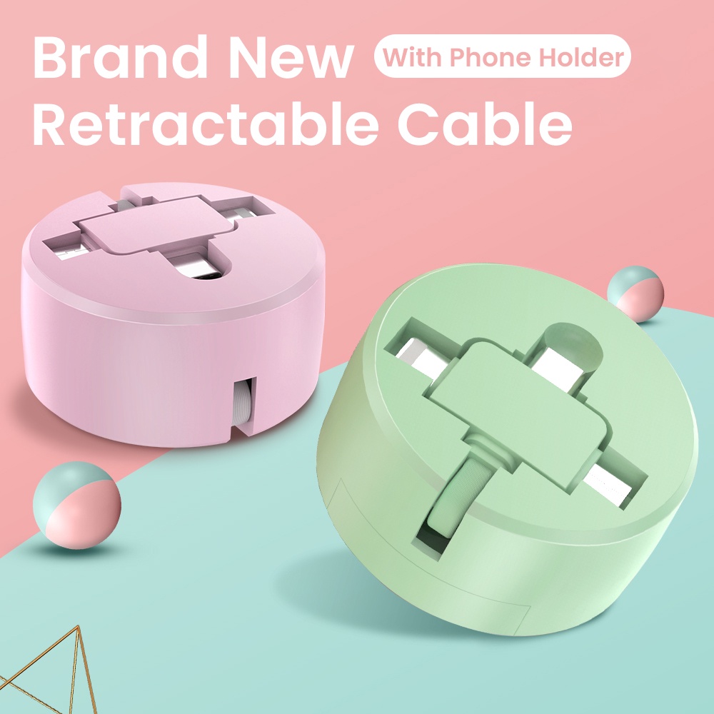 4in1 3in1 2in1 Retractable USB Cable for iPhone 12 11 Pro Micro USB Type C charger With Phone