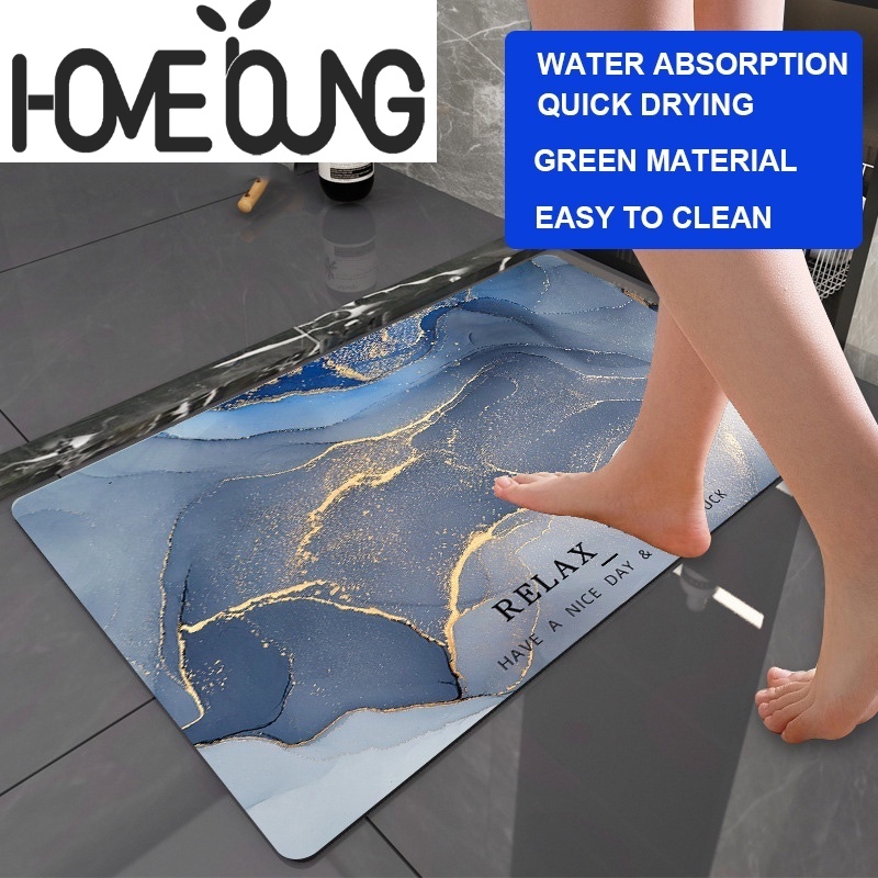 HomeYoung Diatomite Mat Mud Absorbent Nonslip Mat Bathroom Toilet