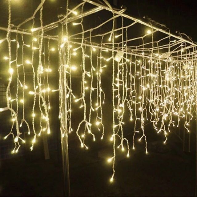 96L LED with controller Icicle String curtain Lights Waterproof