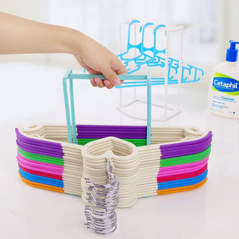 Plastic Hanger Storage Rack Household TidyUp Dormitory Clothes Support