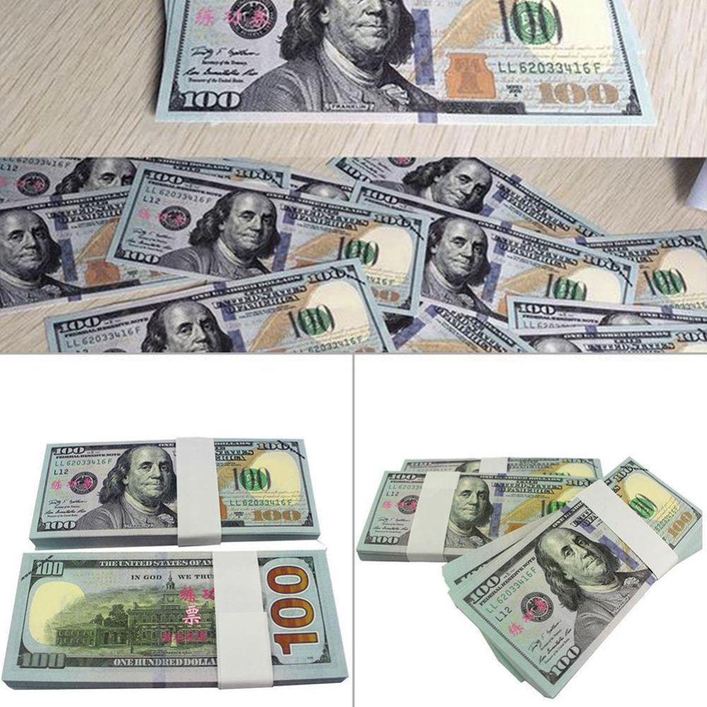 100 Bills Best Novelty Movie Prop Play Money Fake Prank Joke Money