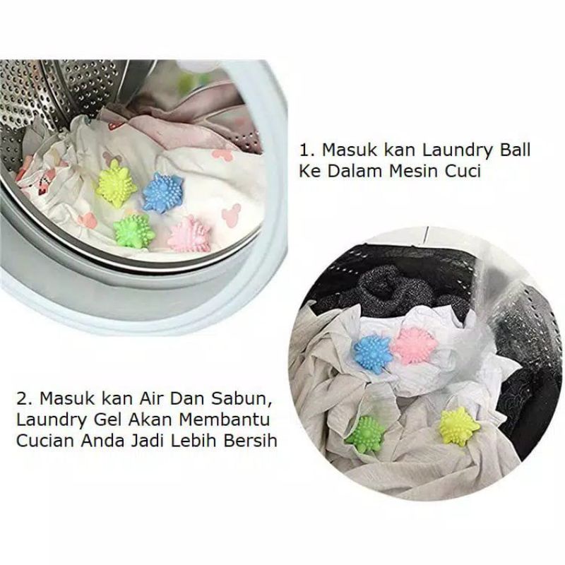 MESIN Rubber BALL Washing Machine MAGIC LAUNDRY BALL Clothes Cleaning Aid AntiWrinkle Clean