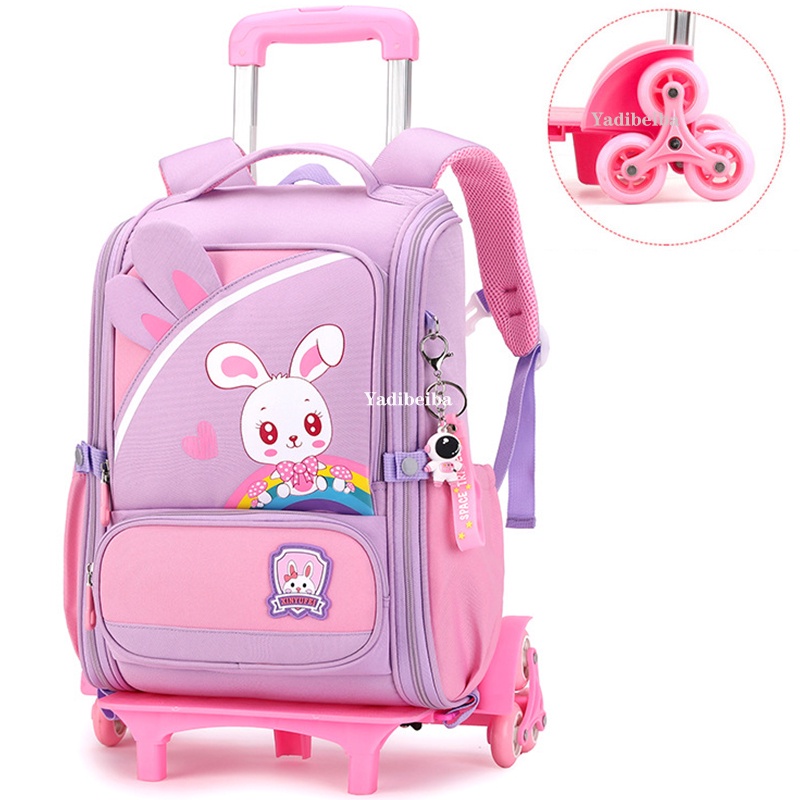 School Bag With Wheels For Boys Girls School Trolley Backpack For Girls