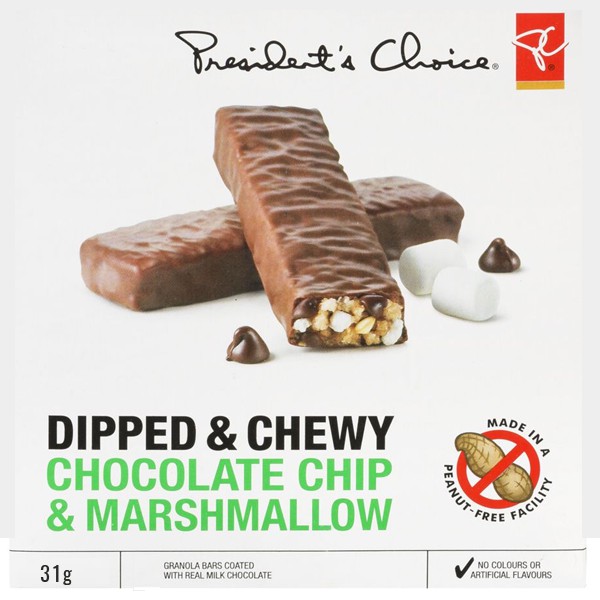 Granola Bar Dipped & Chewy Chocolate Chip & Marshmallow (President's
