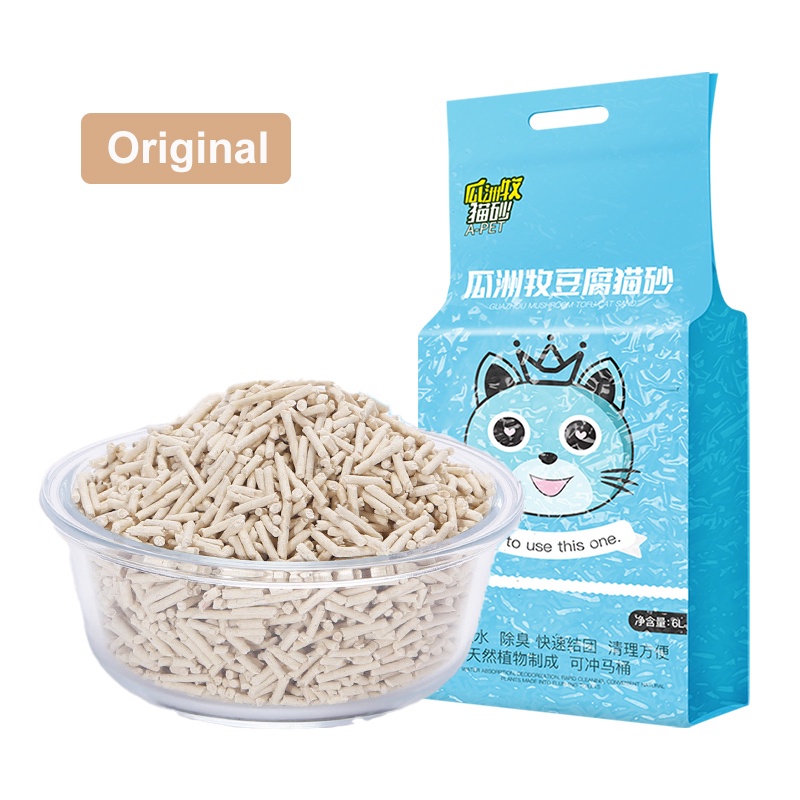 Tofu Cat Litter Sand 6L Flushable Cat Sand Food Grade Plant Tofu