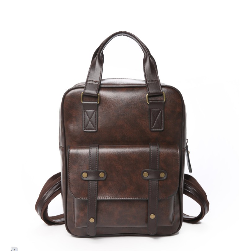 Leather Backpack Women Fashion Backpacks Casual College School Bag