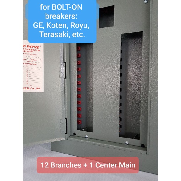 Bolt On Panel Board 12 Branches 2 Pole 1 Phase America Center Breaker