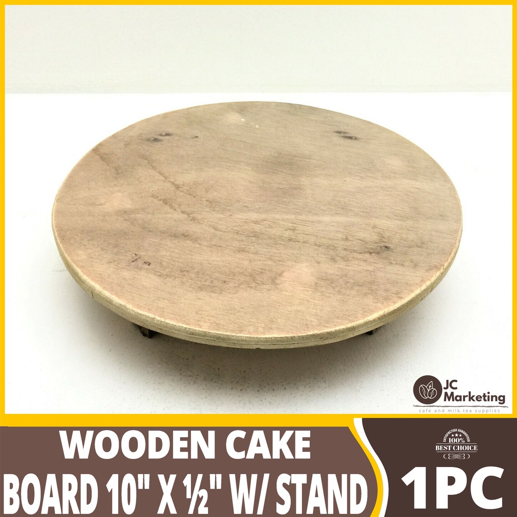 Wooden Cake Board 10" X ½" W/ Stand l Packaging l Cake Boards & Trays Shopee Philippines