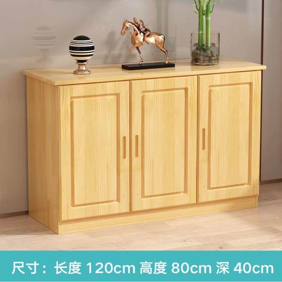 All solid wood TV Living room home dining side Storage against the wall