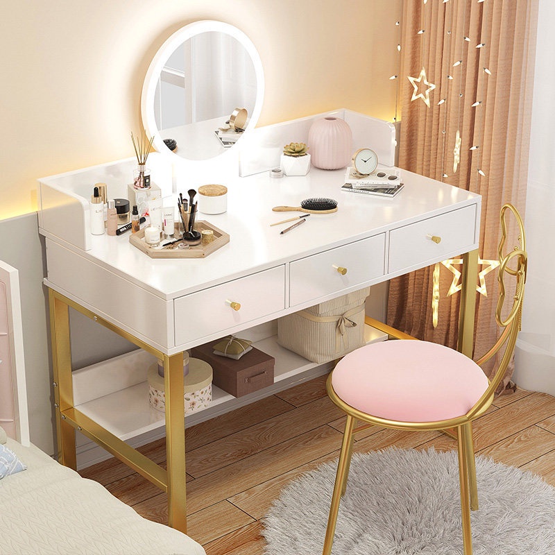 New Design Saving Space Dressing Table with Mirrored Vanity Dressers