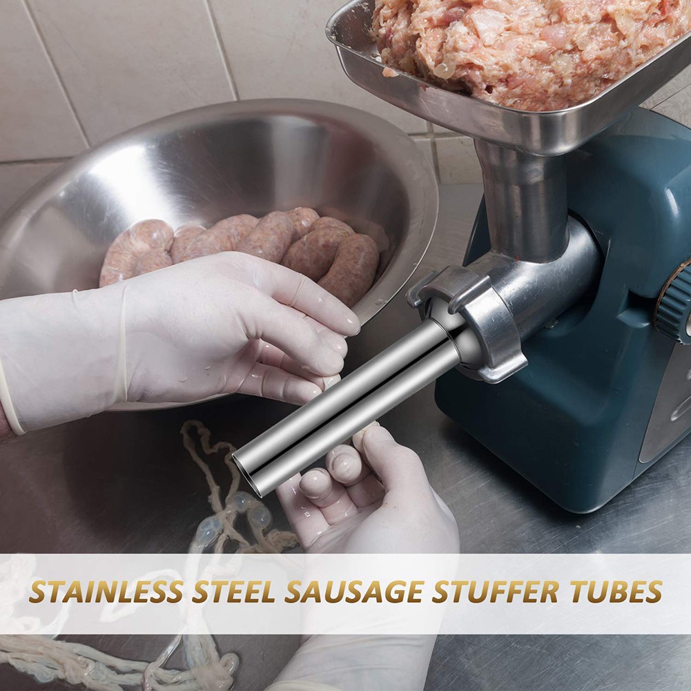 【serda】3PCS Electric Meat Grinder Sausage Stuffer Tubes with Funnels
