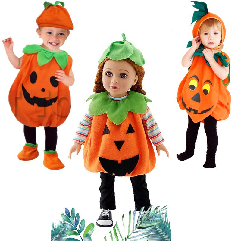Kid Halloween Cos Pumpkin Costume Toddler Baby Childern Cosplay Girl