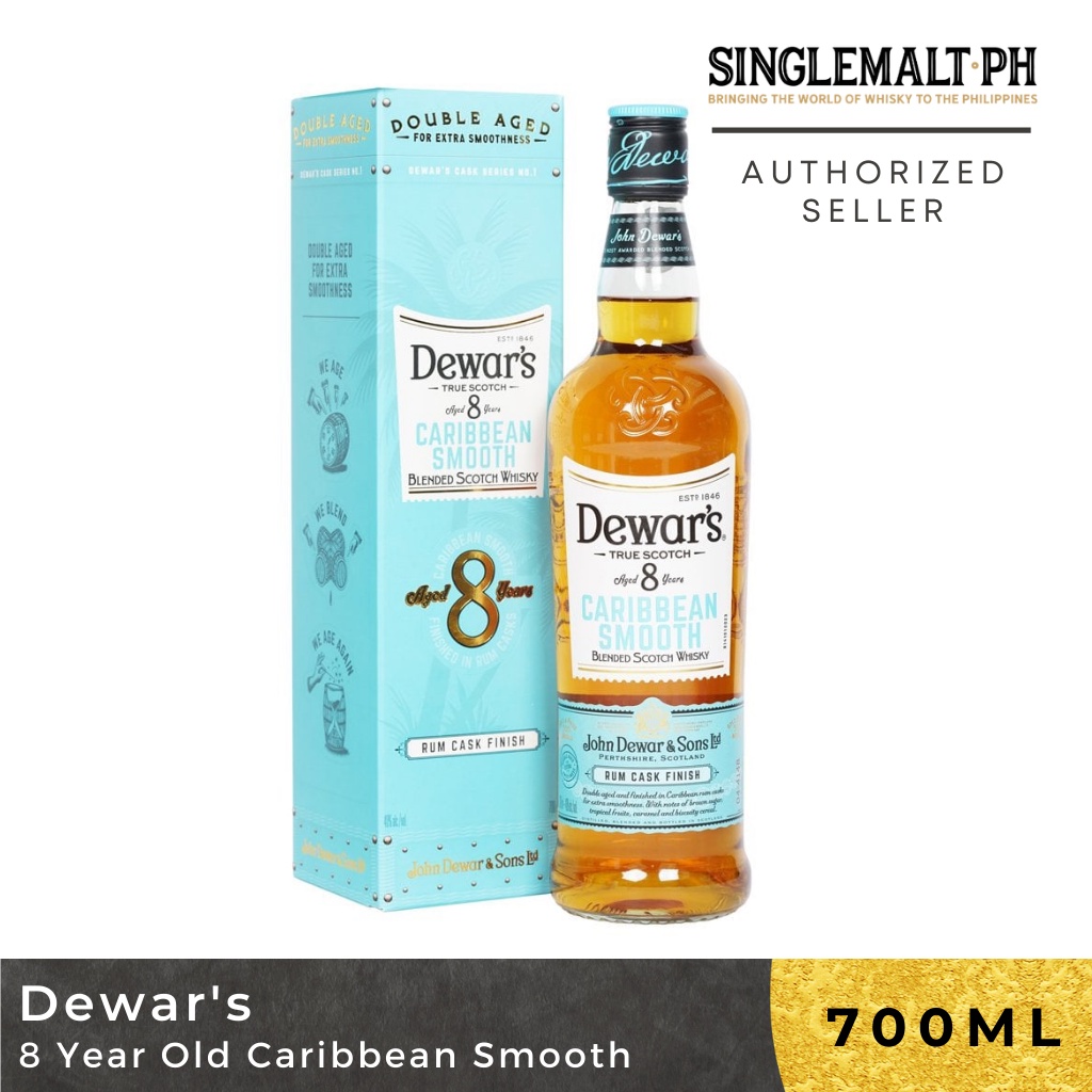 Dewars 8 Year Old Caribbean Smooth Scotch Whisky 70cl Shopee Philippines